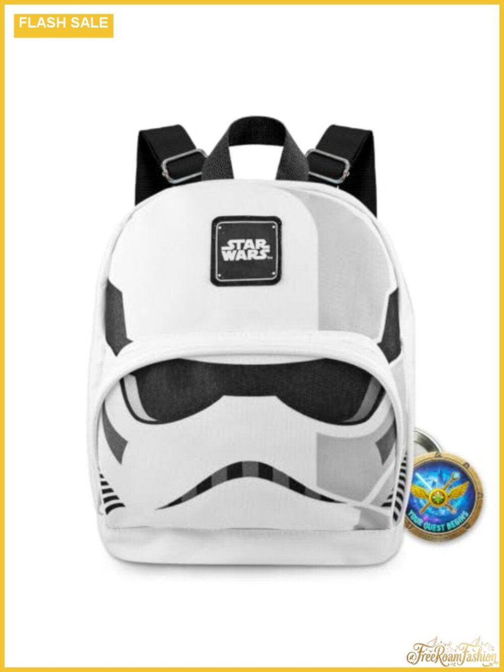 Canvas Mini Backpack with Front Pocket and Bookmark